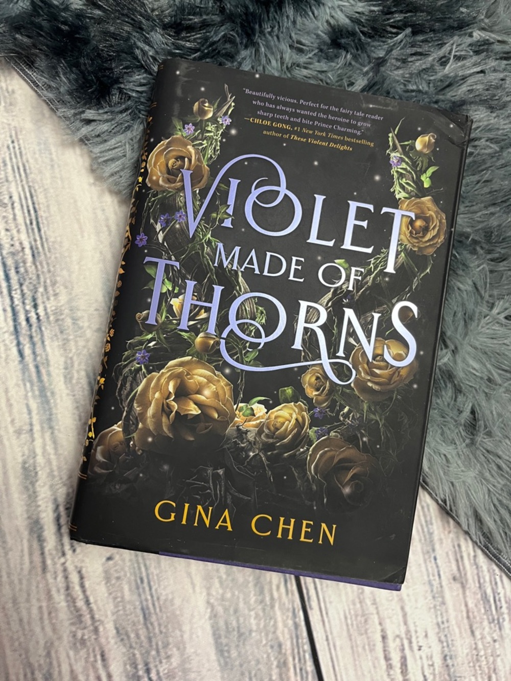 Violet Made of Thorns by Gina Chen - Purple Black & Gold Hardcover